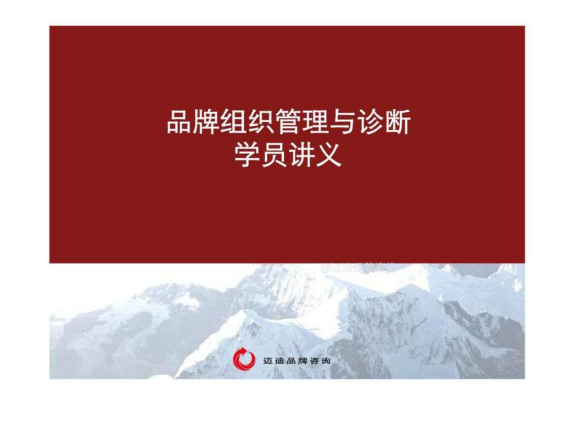 品牌組織管理與診斷 系統(tǒng)化打造高效品牌運作體系
